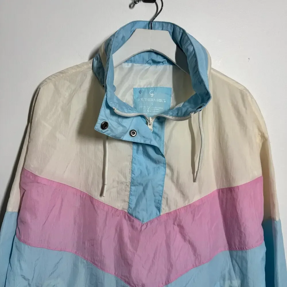 Southern Shirt Co. Kelly Colorblock Retro Windbreaker Women S 90s Momcore Pastel